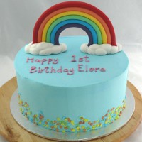 Rainbow - Upright Rainbow with Confetti Cake